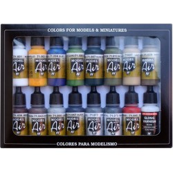 VALLEJO 71.192 MODEL AIR Building Set (16 colors of 17 ml. set)