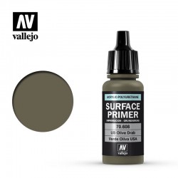 VALLEJO 70.608 Surface Primer U.S. Olive Drab Color 17 ml.