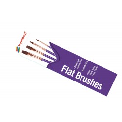 HUMBROL AG4305 4 Pinceaux Plats - Flat Brush Pack - Size 3/5/7/10