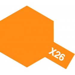 TAMIYA 81026 Peinture Acrylique X-26 Orange Transparent / Clear Orange 23ml