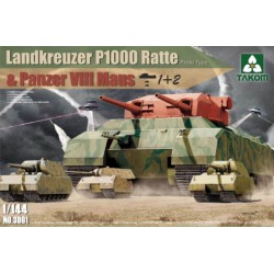 TAKOM 3001 1/144 Landkreuzer P1000 Ratte & Panzer VIII Maus