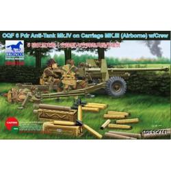 BRONCO CB35168 1/35 OQF 6 Pdr Anti-Tank Mk.IV on Carriage MkIII Airborne w/Crew