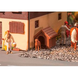 Faller 180939 HO 1/87 Kennel with dog