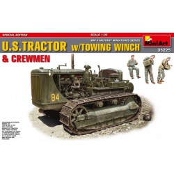MINIART 35225 1/35 U.S. Tractor w/Towing Winch & Crewmen