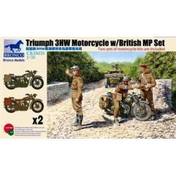 BRONCO CB35035 1/35 Triumph 3HW Motorcycle w/MP Figure Set