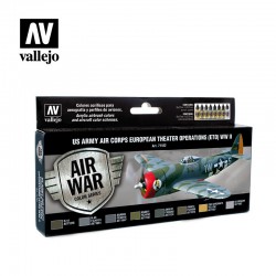 VALLEJO 71.182 MODEL AIR US Army Air Corps European Theater Op. (ETO) WWII (8 colors of 17 ml. set)