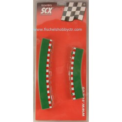 SCX 87960 R4 Outer Curve borders 4+4 int and ext Scalextric compatible
