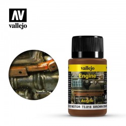 VALLEJO 73.818 Weathering Effects Brown Engine Soot Engine Effects 40 ml.