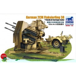 BRONCO CB35057 1/35 German 2cm Flakvierling 38 w/Sd.Ah.52 Carriage Trailer