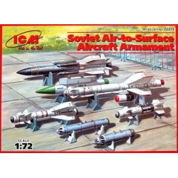 ICM 72213 1/72 Soviet Air-to-Surface Armament (X-29T,X-31P,X-59M missiles, B-13L, B-8M1 rockets containers, KAB-500Kr bombs)
