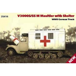 ICM 35414 1/35 V3000S/SS m Maultier with Shelter,WWII German Truck