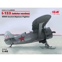 ICM 48096 1/48 I-153 winter version WWII Soviet Biplane Fighter