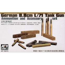AFV CLUB AF35072 1/35 German 8,8cm L/71 Tank Gun Ammunition and Accessory