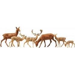 FALLER 154007 HO 1/87 Daims + cerf - Fallow deer + red deer, 12 pieces