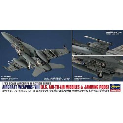 HASEGAWA 35113 1/72 Aircraft Weapons: VIII US Air-to-Air Missiles & Jam Pods