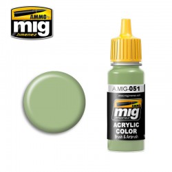 AMMO BY MIG A.MIG-0051 ACRYLIC COLOR Medium Light Green 17 ml.