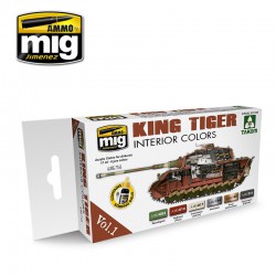 AMMO BY MIG A.MIG-7165 King Tiger Interior Color Takom Edition Vol.1 6x17ml