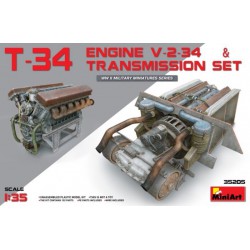 MINIART 35205 1/35 T-34 Engine V-2-34 & Transmission Set