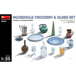 Miniart 35559 1/35 Household Crockery And Glass Set