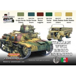 LifeColor CS08 Italian WWII Regio Esercito 6x 22ml Acrylic Colours