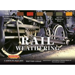 LifeColor CS21 Weathering Of Trains 6x 22ml Acrylic Colours