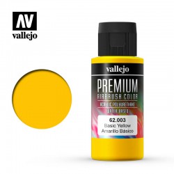 VALLEJO 62.003 PREMIUM COLOR Basic Yellow 60 ml.