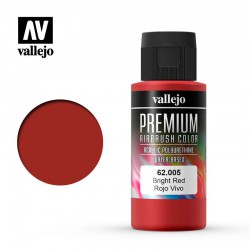 VALLEJO 62.005 Premium Color Bright Red Opaque 60 ml.