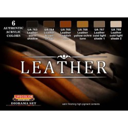 LifeColor CS30 Diorama Set Leather 6x 22ml Acrylic Colours