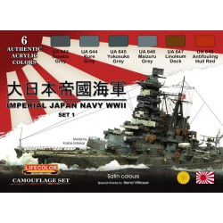 LifeColor CS36 Camouflage Set Imperial Japan Navy WWII - Set 1