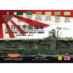 LifeColor CS37 Camouflage Set Imperial Japan Navy WWII Late War - Set 2