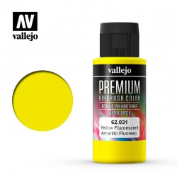 VALLEJO 62.031 Premium Color Yellow Fluo Fluorescent 60 ml.