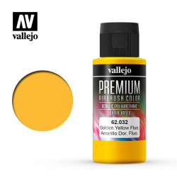 VALLEJO 62.032 Premium Color Gondel Yellow Fluo Fluorescent 60 ml.