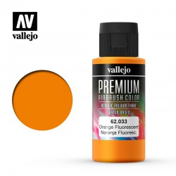 VALLEJO 62.033 Premium Color Orange Fluo Fluorescent 60 ml.