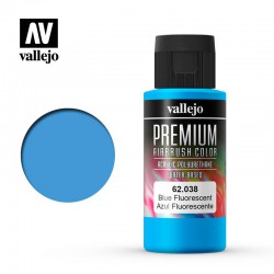 VALLEJO 62.038 Premium Color Blue Fluo Fluorescent 60 ml.