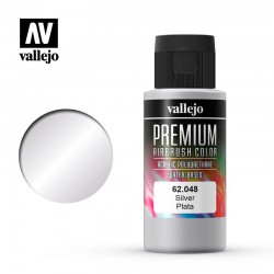 VALLEJO 62.048 Premium Color Silver Pearl & Metallics 60 ml.