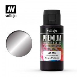 VALLEJO 62.053 Premium Color Metallic Black Pearl & Metallics 60 ml.