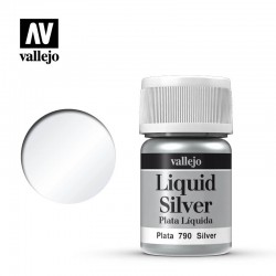VALLEJO 70.790 Liquid Gold 211 Silver (Alcohol Based) Alcohol base metallics 35 ml.