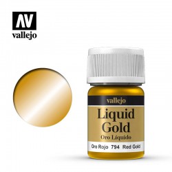 VALLEJO 70.794 Liquid Gold 215 Red Gold (Alcohol Based) Alcohol base metallics 35 ml.