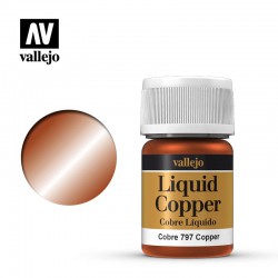 VALLEJO 70.797 Liquid Gold 218 Copper (Alcohol Based) Alcohol base metallics 35 ml.