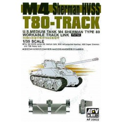 AFV CLUB AF35032 1/35 M4 Sherman HVSS T80-Track Links Steel Type (workable)