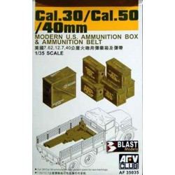 AFV CLUB AF35035 1/35 Cal.30 50/40mm Modern U.S. Ammunition Box Ammunition Belt