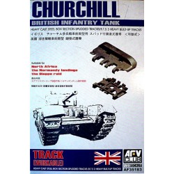 AFV CLUB AF35183 1/35 Churchill Heavy Cast Steel Box Section Spudded Tracks
