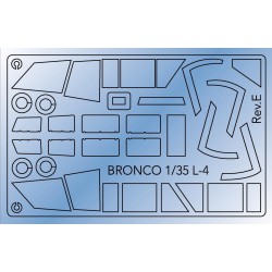 BRONCO AB3510 1/35 Piper Cub L-4H Canopy Masking Sheet