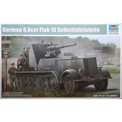TRUMPETER 01585 1/35 German 8.8cm Flak 18 Selbstfahrlafette