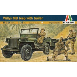 ITALERI 314 1/35 Willys MB Jeep With Trailer