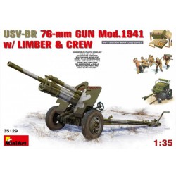 MINIART 35129 1/35 USV-BR 76-mm Gun Mod.1941 w/ limber & crew