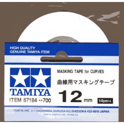 TAMIYA 87184 Ruban de masquage – Masking Tape for Curves 12mm