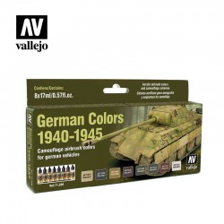 VALLEJO 71.206 Model Air Set German WWII Colors 1940-1945 (8) AFV 8 Color Set 17 ml.