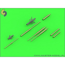 MASTER MODEL AM-48-122 1/48 Su-17, Su-20, Su-22 (Fitter) - Pitot Tubes (optional parts for all versions) and 30mm gun barrels