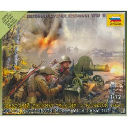 ZVEZDA 6104 1/72 Soviet Maxim Machinegun With Crew